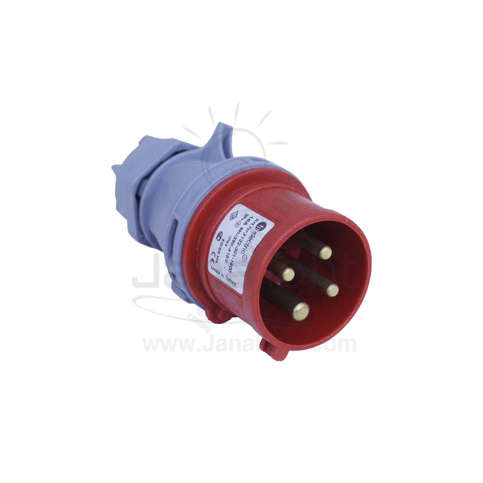 بريزة صاروخ 16 امبير 4 بول هوائي تركي Turkish Inbetween Installation 4P 16A Industrial Connector Plug